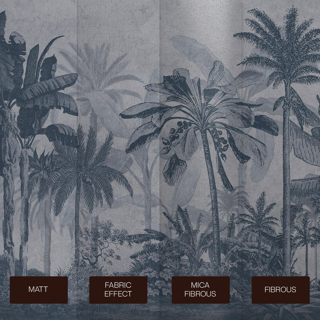 Vintage Jungle Navy Bespoke Mural