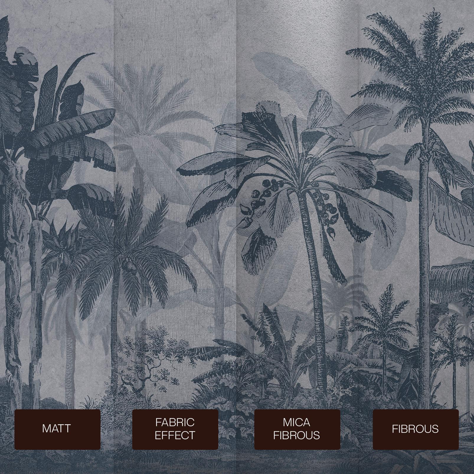 Vintage Jungle Navy Bespoke Mural