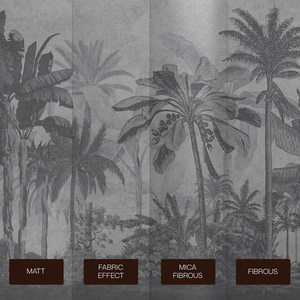 Vintage Jungle Grey Bespoke Mural