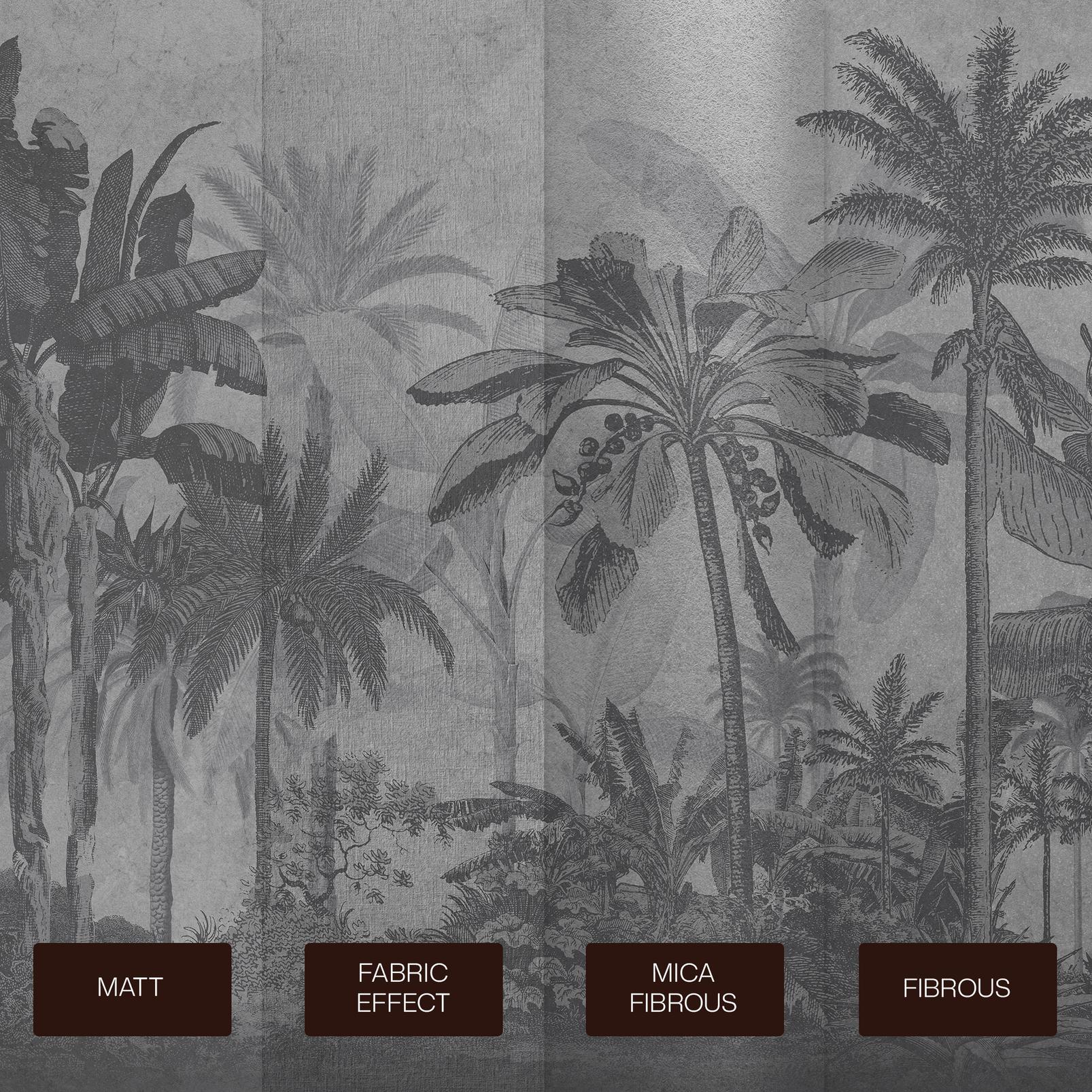 Vintage Jungle Grey Bespoke Mural