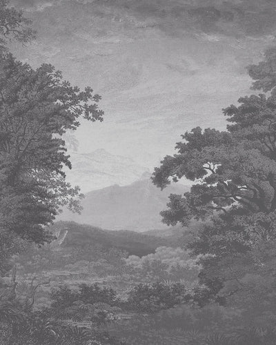 Sketch Forest Silver Bespoke Mural