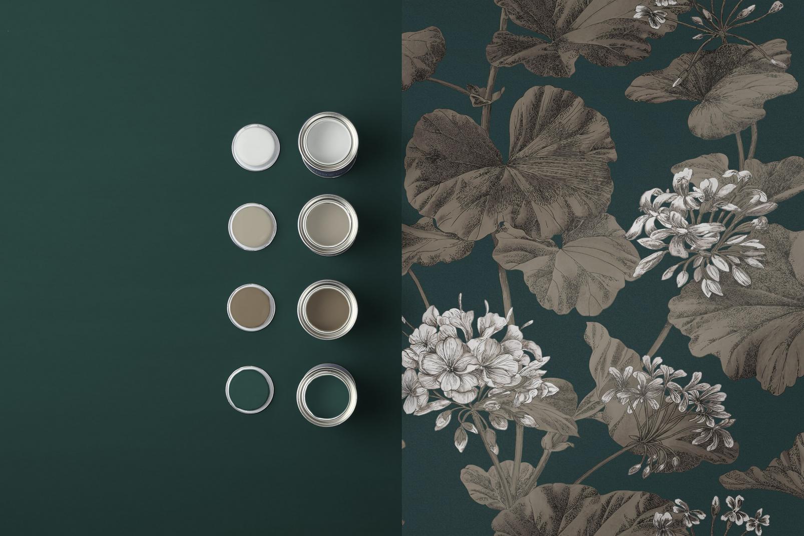 Florentia Emerald Wallpaper