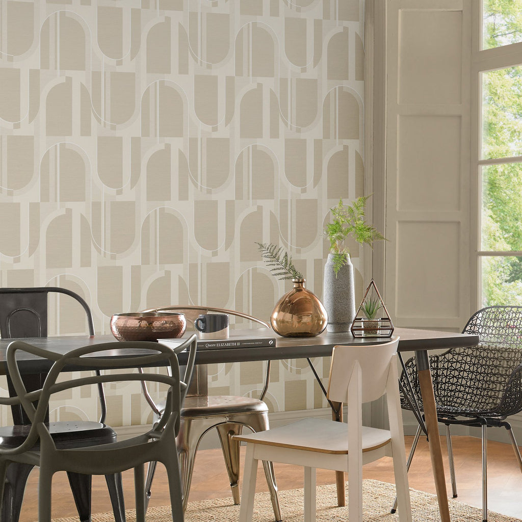 Marcia Taupe Wallpaper