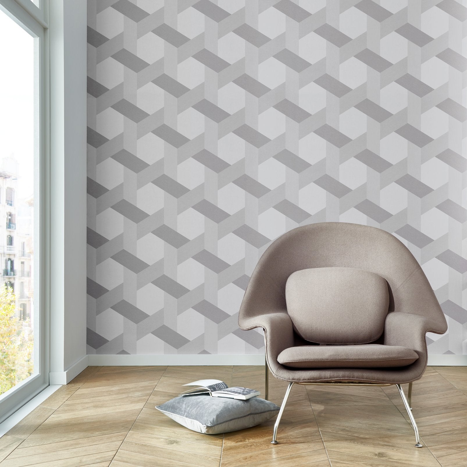 Fractal Grey Wallpaper