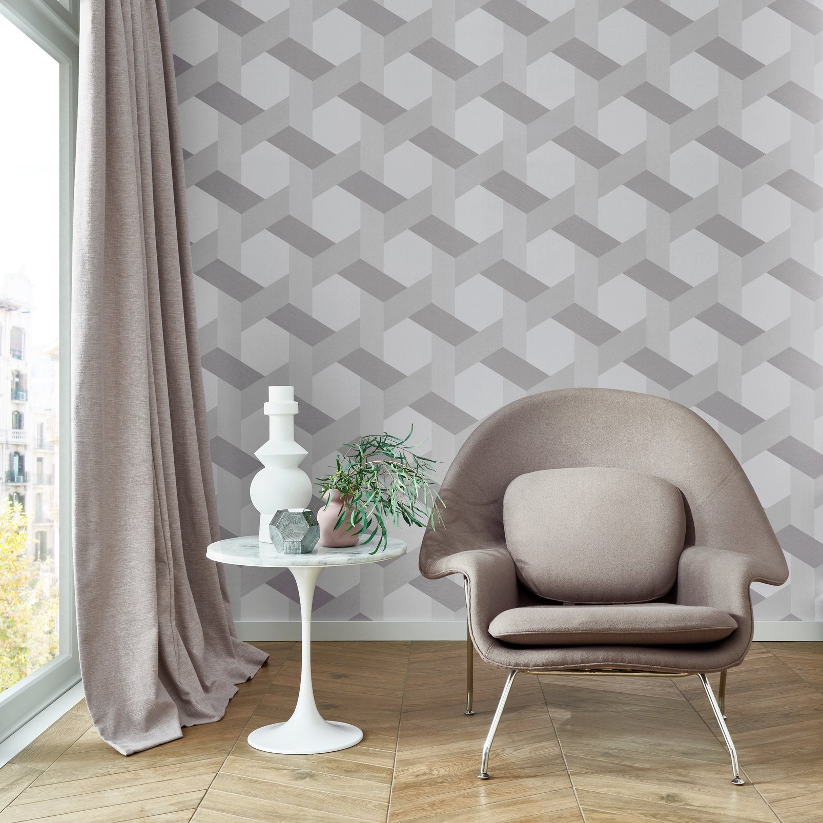 Fractal Grey Wallpaper