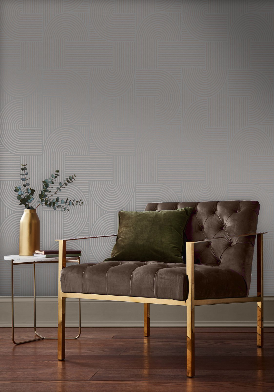 Centra Taupe Wallpaper