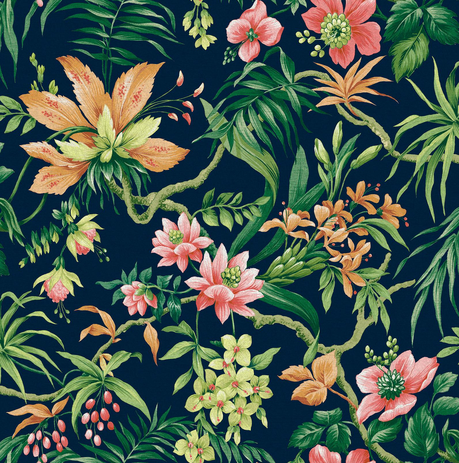 Tesronto Navy Wallpaper