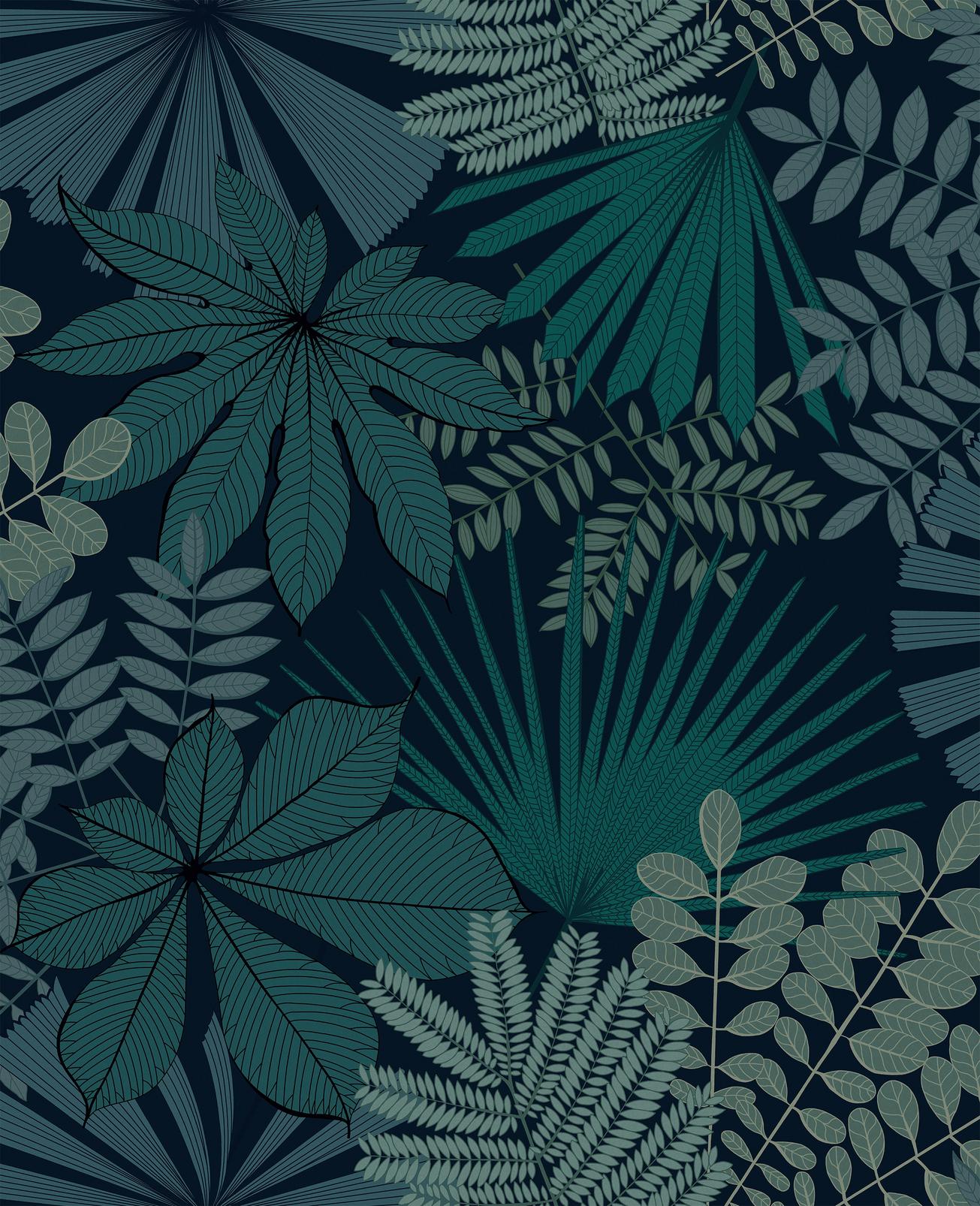 Bohemia Teal Wallpaper