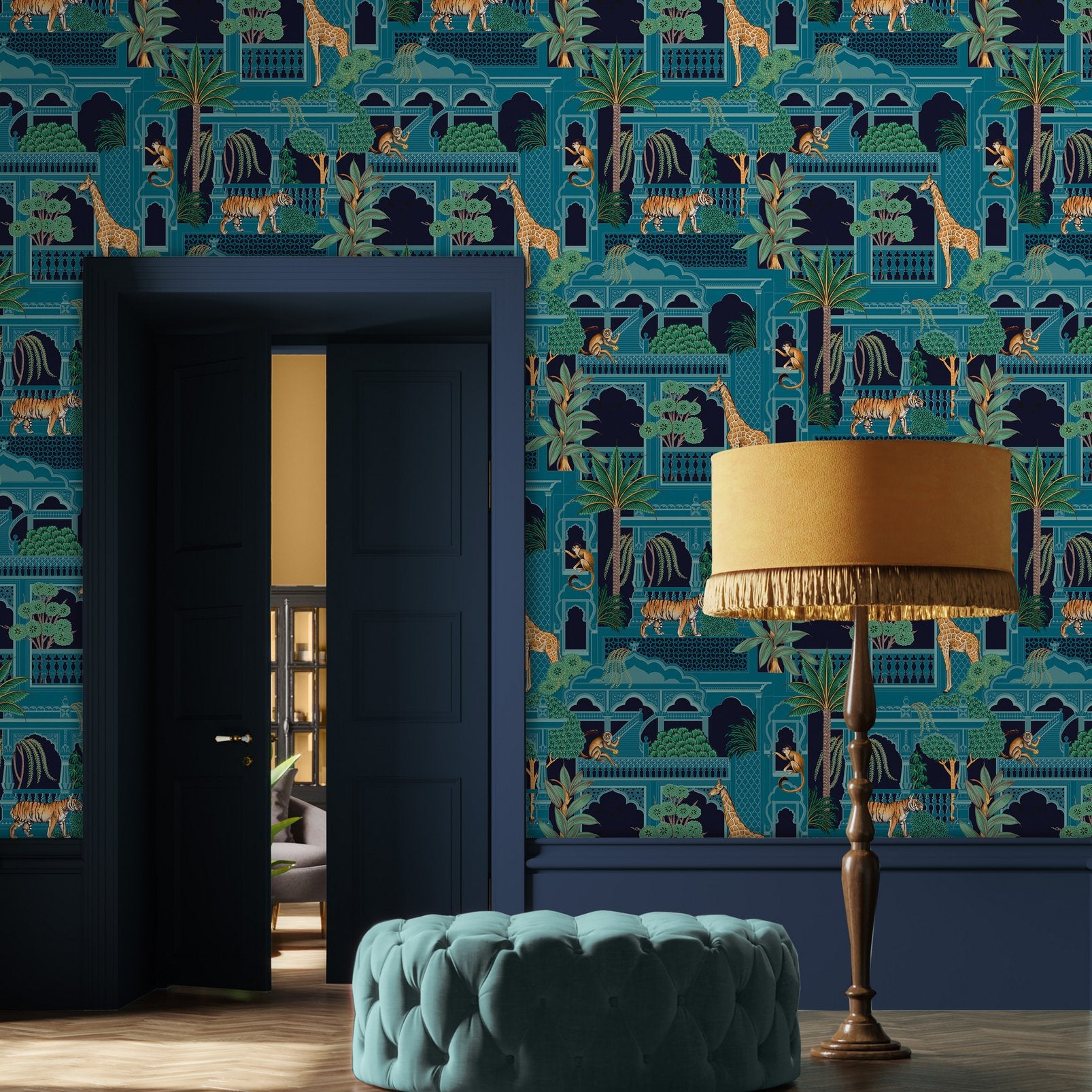 Animahal Navy Wallpaper