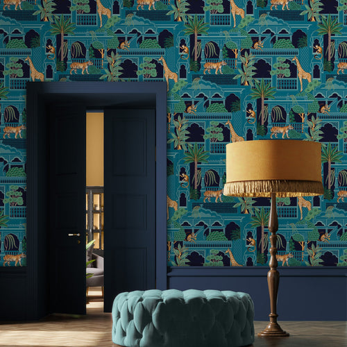 Animahal Navy Wallpaper
