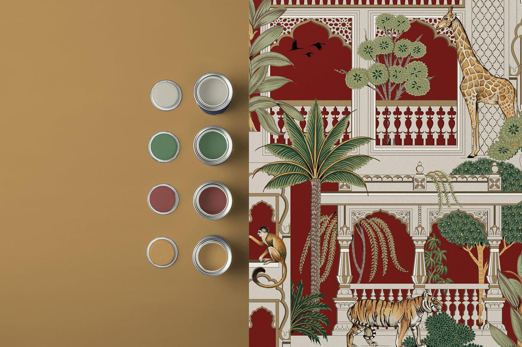 Animahal Alizarin Wallpaper