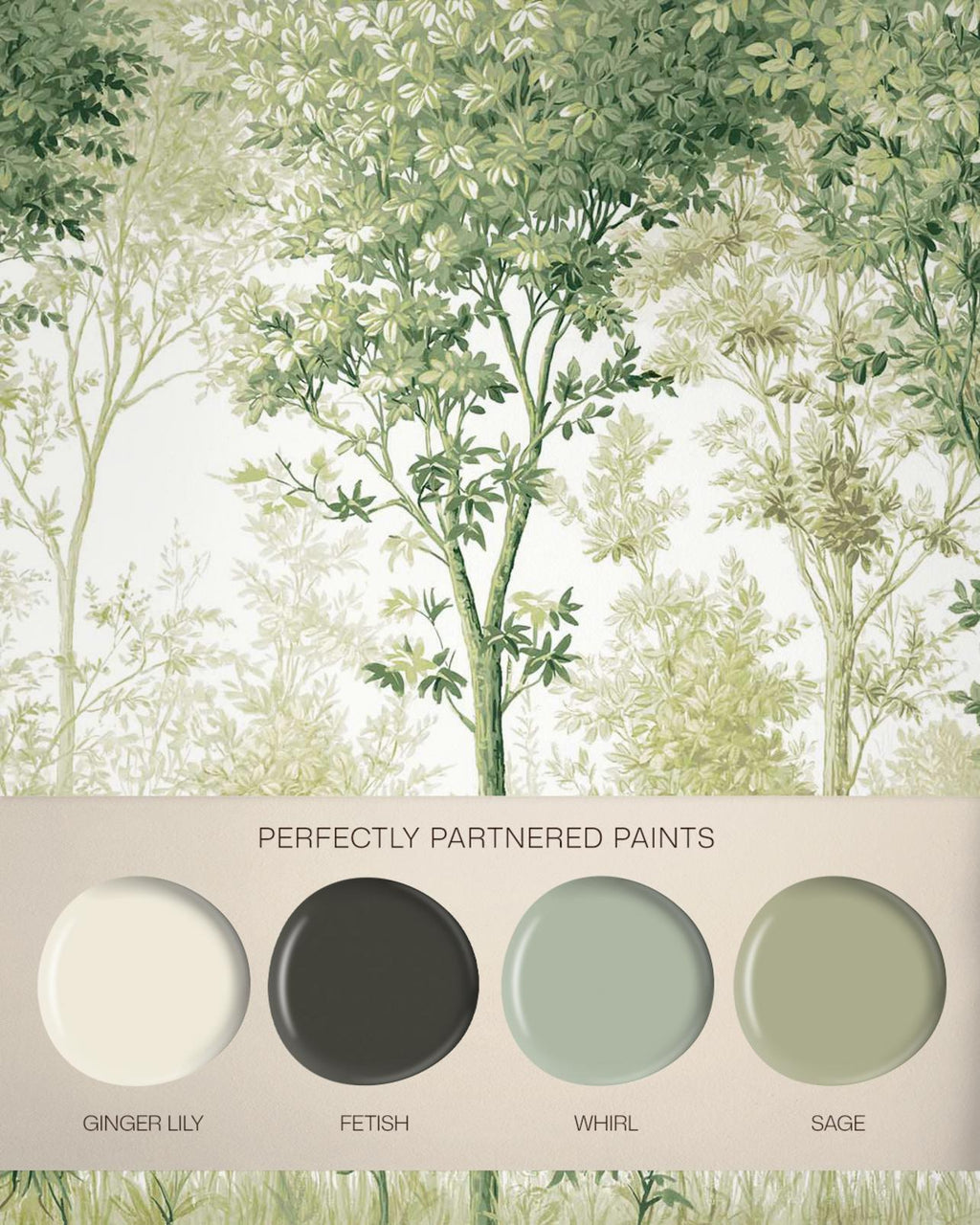 Coppice Forest Sage Bespoke Mural