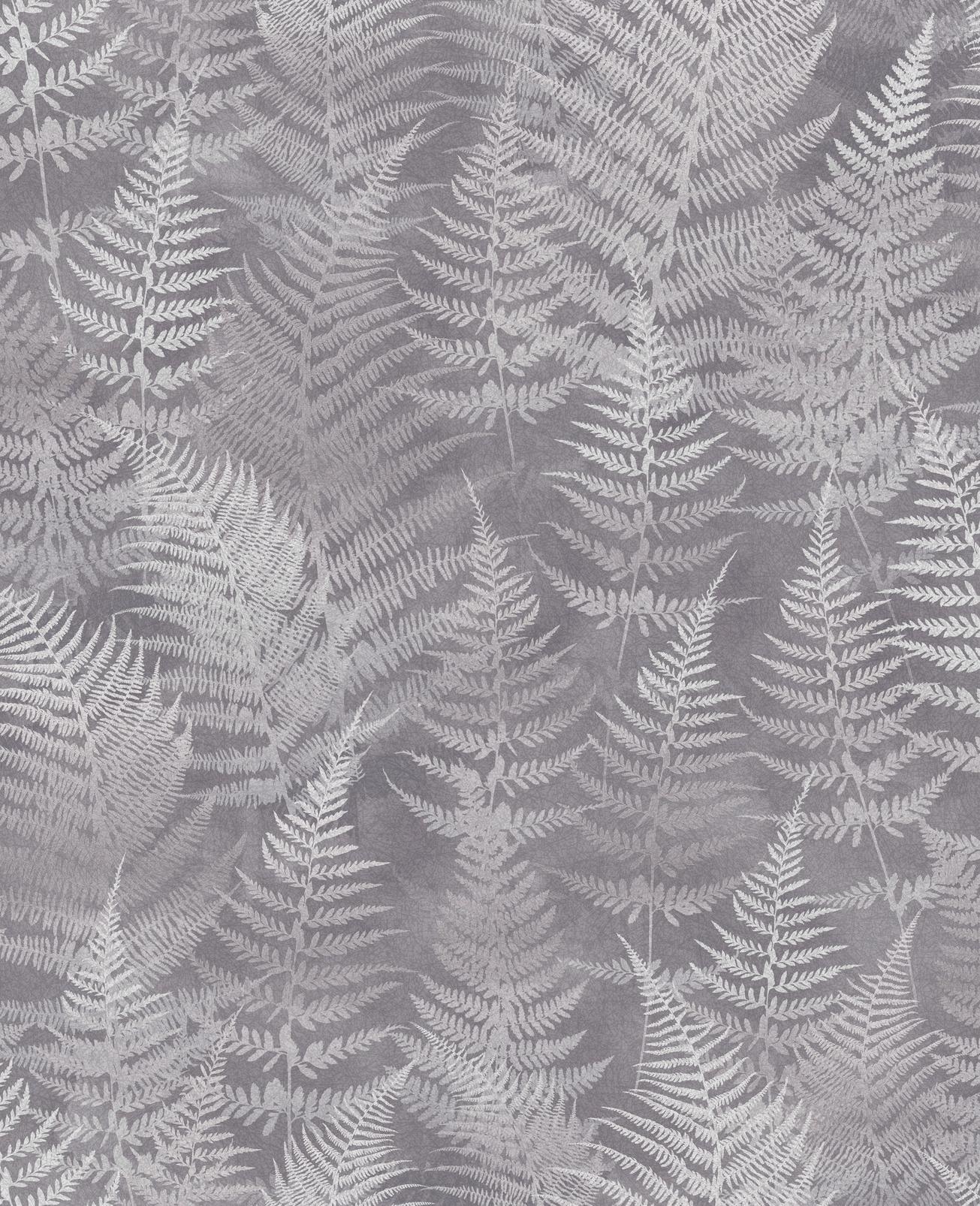 Woodland Fern Pewter Wallpaper by Clarissa Hulse