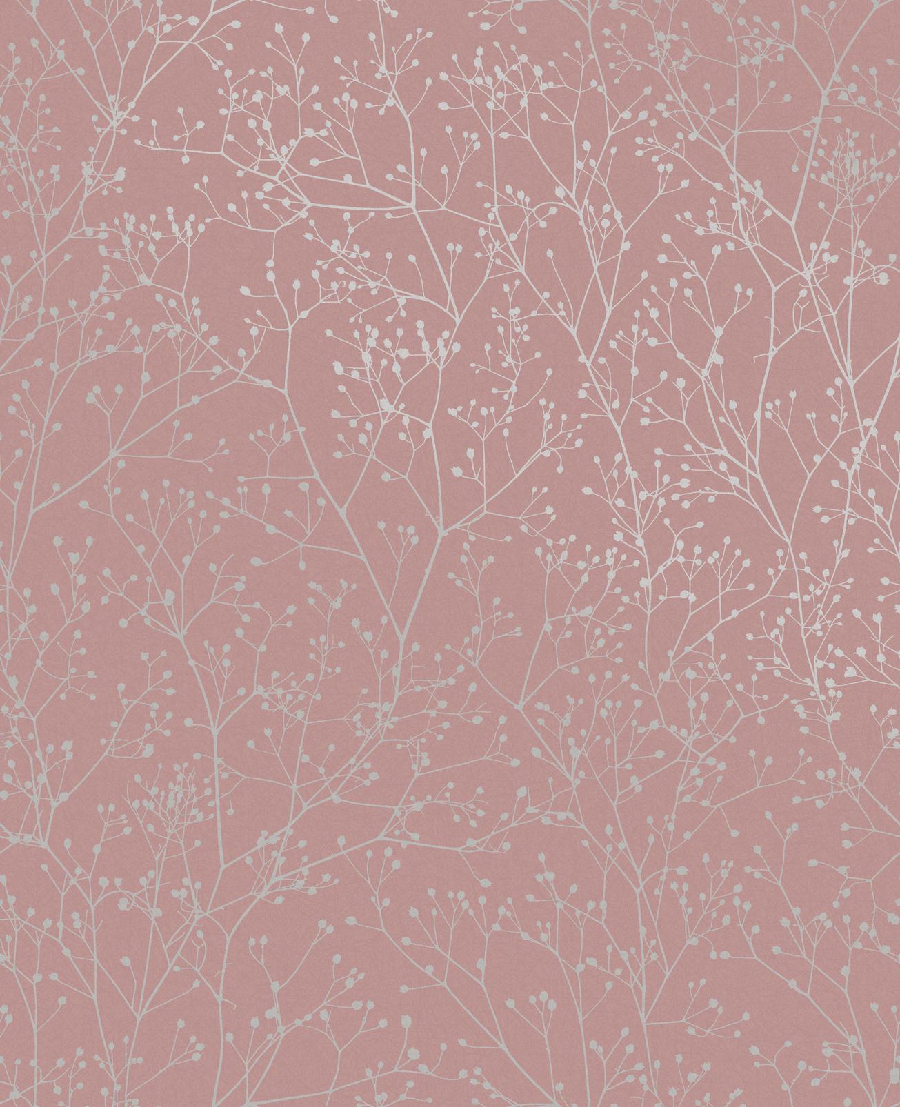 Gypsophila Shell & Rose Gold Wallpaper by Clarissa Hulse