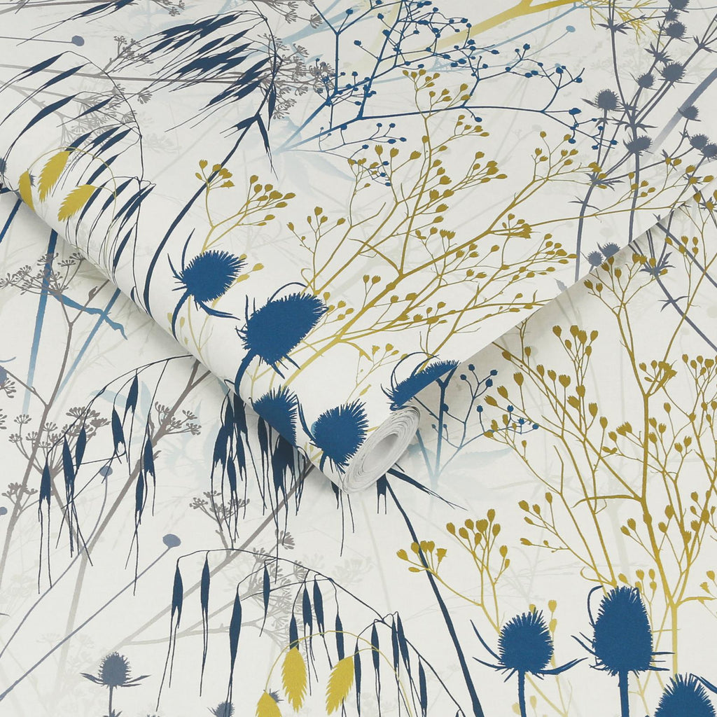 Summer Border Blue Wallpaper by Clarissa Hulse