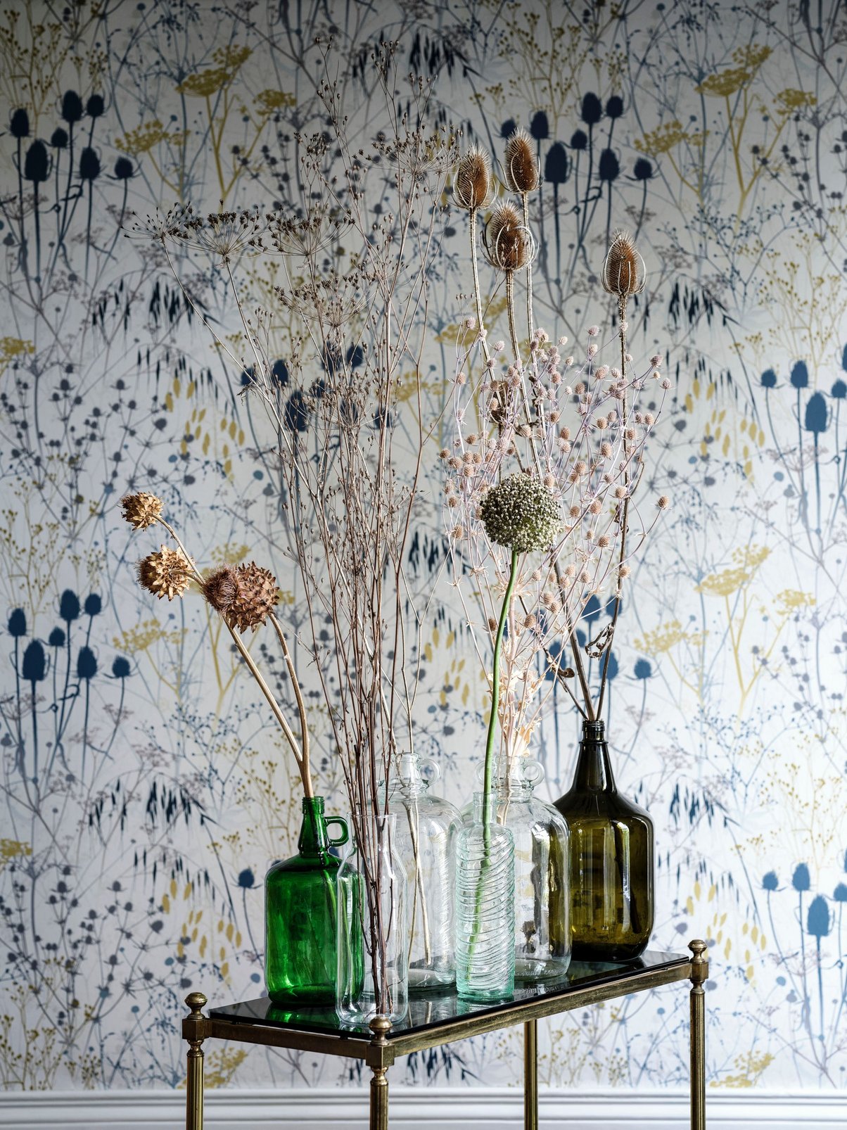 Summer Border Blue Wallpaper by Clarissa Hulse