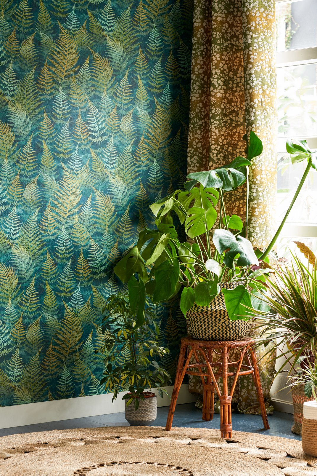 Woodland Fern Emerald Wallpaper by Clarissa Hulse