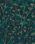 Wild Chervil Kingfisher & Gold Wallpaper by Clarissa Hulse