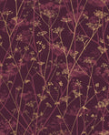 Wild Chervil Damson & Gold Wallpaper by Clarissa Hulse