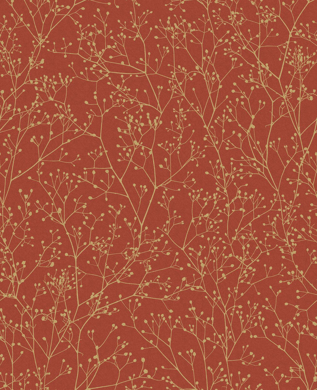 Gypsophila Paprika & Gold Wallpaper by Clarissa Hulse