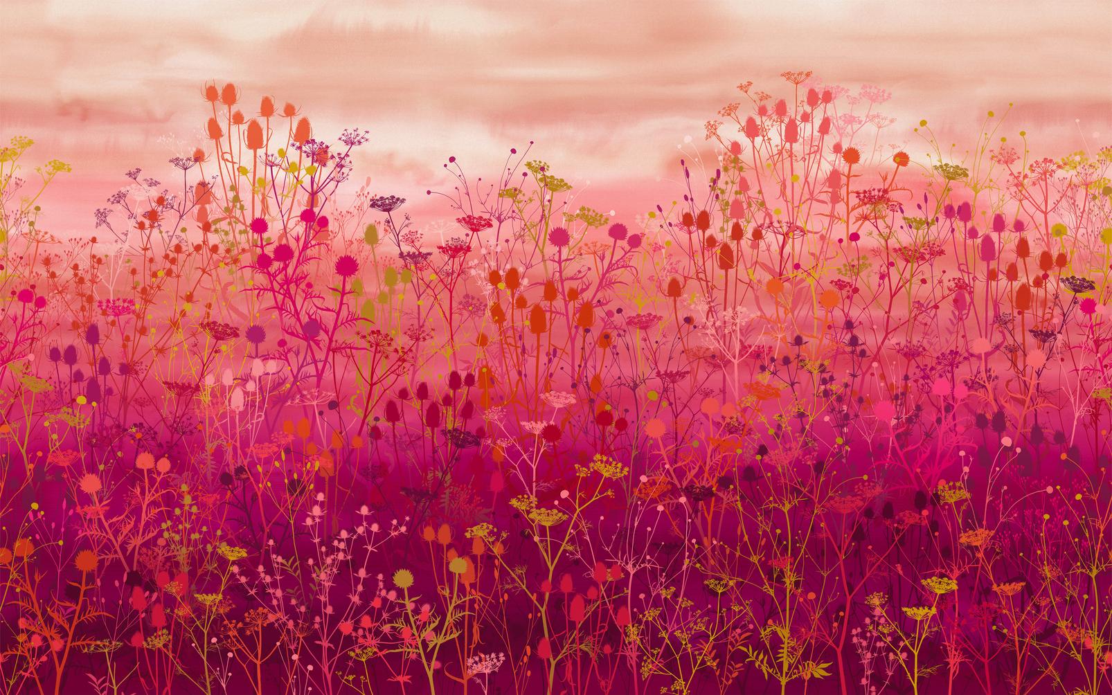 Tania's Garden Sunset Bespoke Mural by Clarissa Hulse