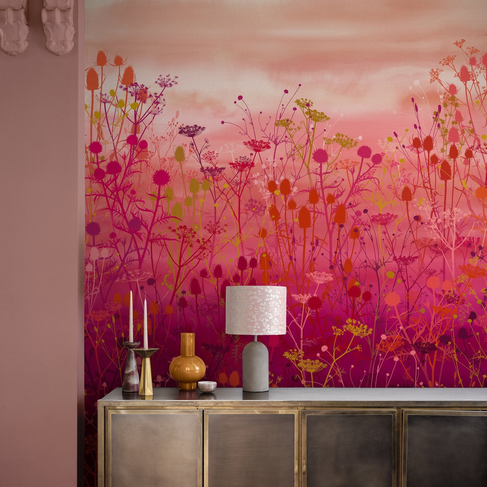 Tania's Garden Sunset Bespoke Mural by Clarissa Hulse