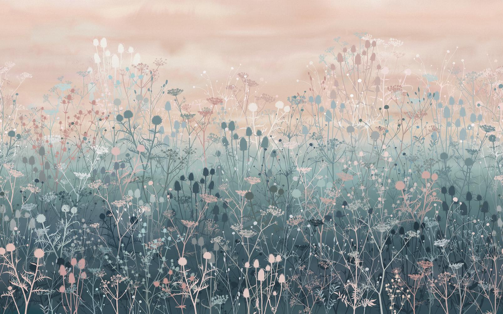 Tania's Garden Dusk Bespoke Mural by Clarissa Hulse
