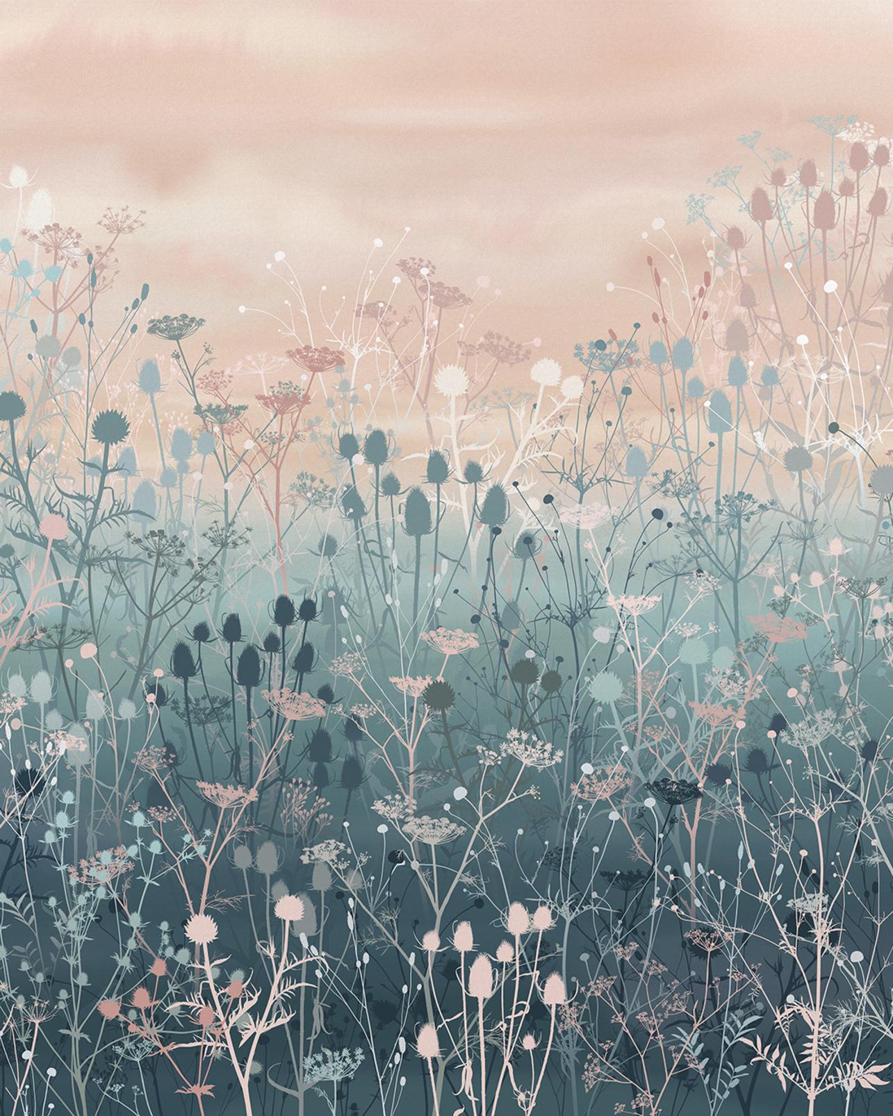 Tania's Garden Dusk Bespoke Mural by Clarissa Hulse