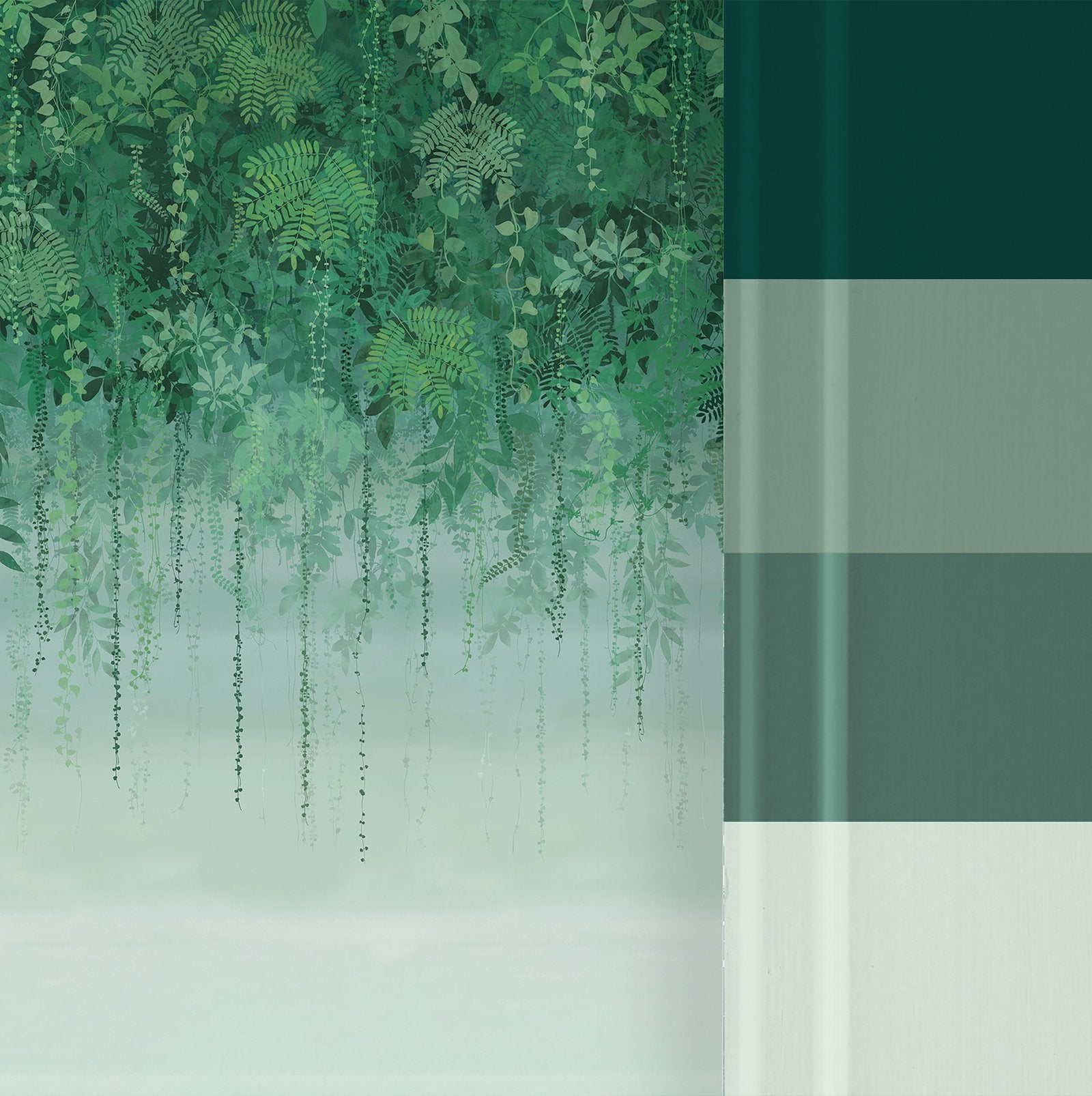 Enchanted Vale Emerald Bespoke Mural by Clarissa Hulse