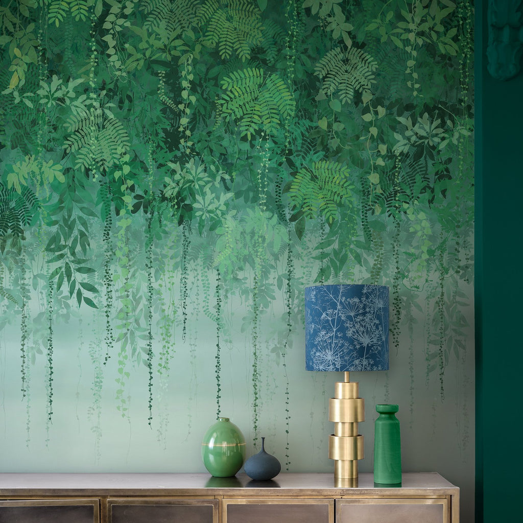Enchanted Vale Emerald Bespoke Mural by Clarissa Hulse