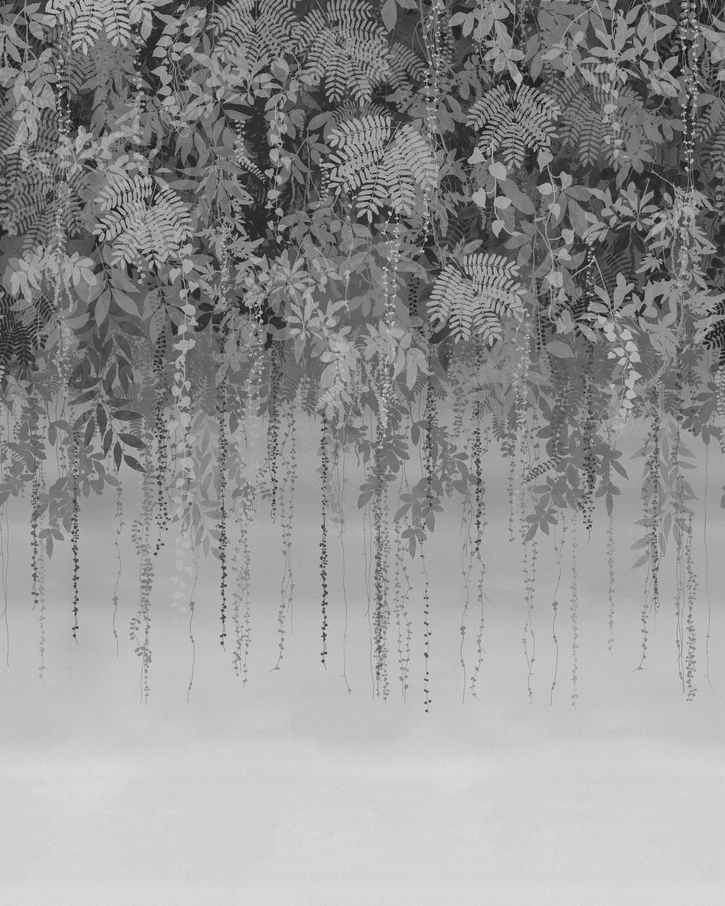 Enchanted Vale Charcoal Bespoke Mural by Clarissa Hulse