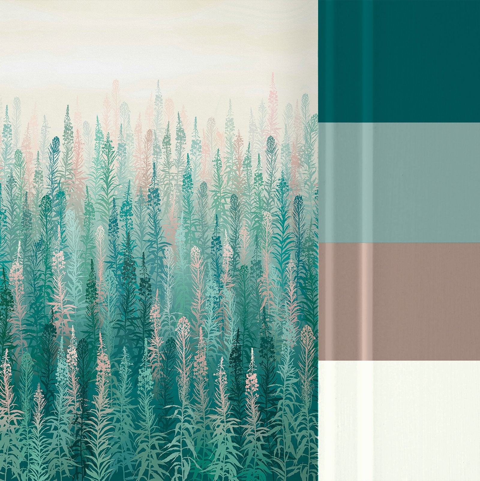 Willowherb Spring Bespoke Mural by Clarissa Hulse