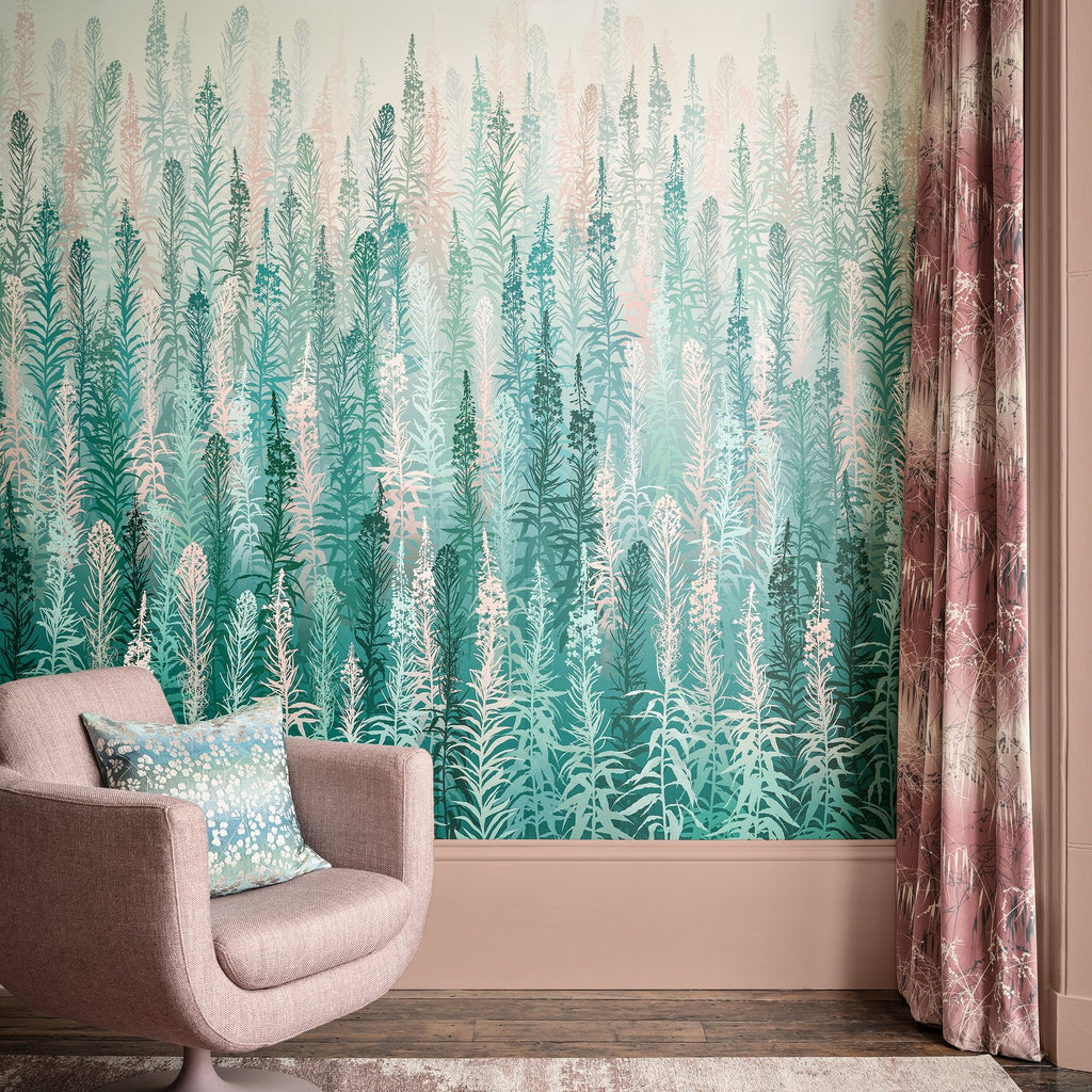 Willowherb Spring Bespoke Mural by Clarissa Hulse