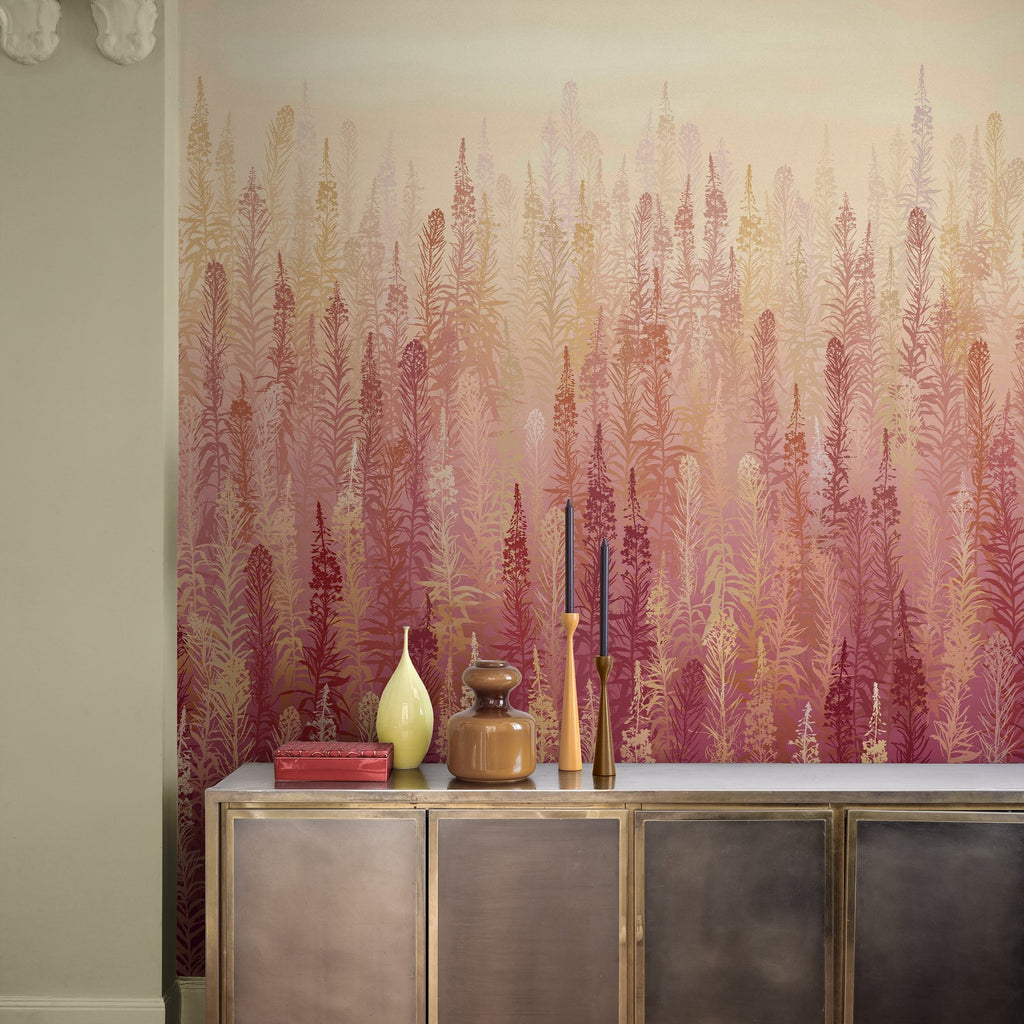 Willowherb Autumn Bespoke Mural by Clarissa Hulse