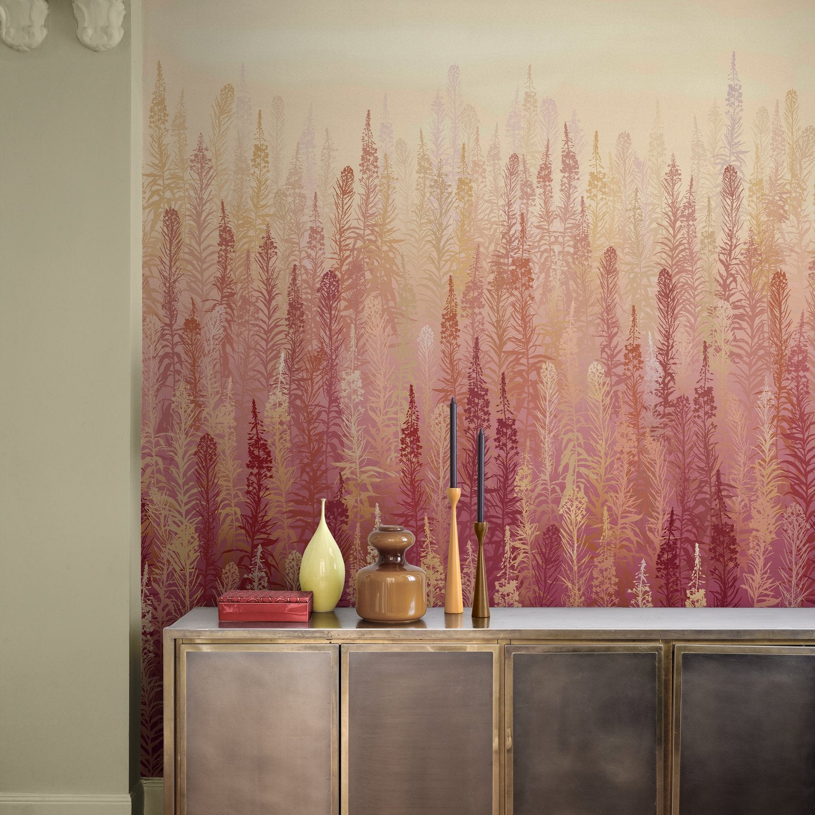 Willowherb Autumn Bespoke Mural by Clarissa Hulse