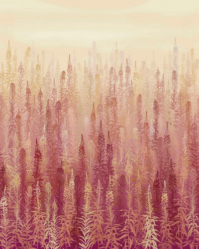 Willowherb Autumn Bespoke Mural by Clarissa Hulse