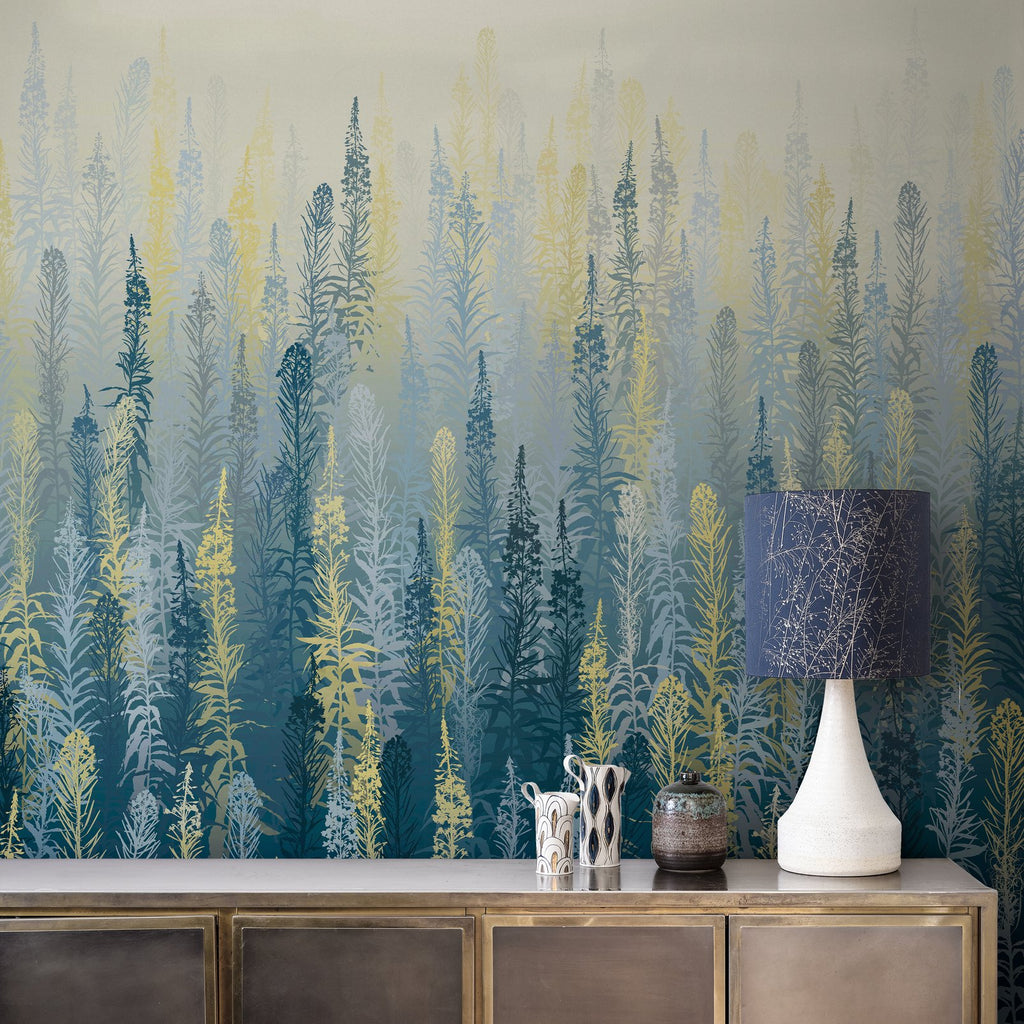 Willowherb Winter Bespoke Mural by Clarissa Hulse
