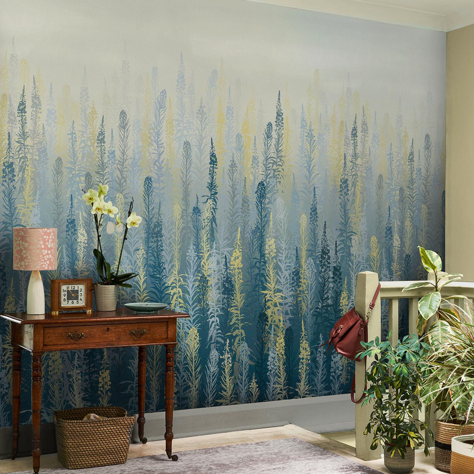 Willowherb Winter Bespoke Mural by Clarissa Hulse