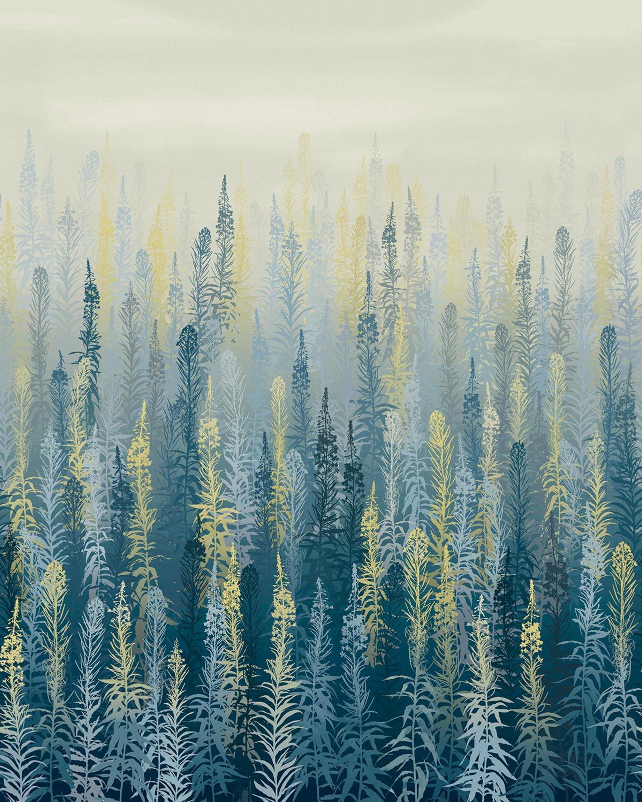 Willowherb Winter Bespoke Mural by Clarissa Hulse