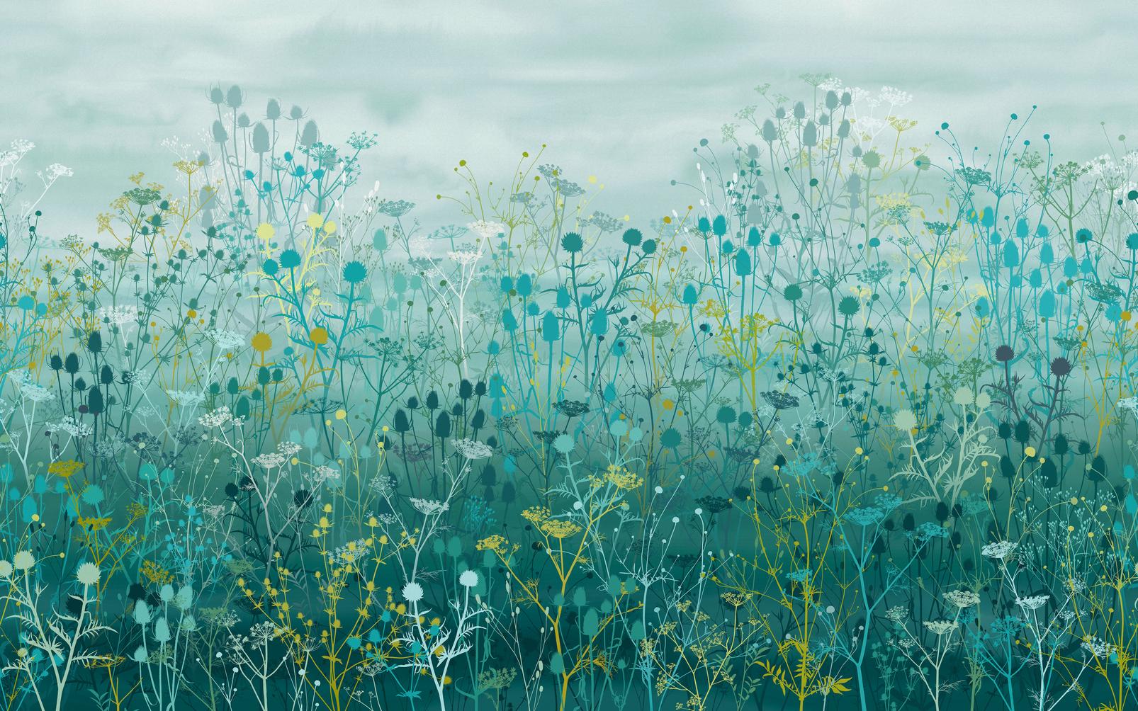 Tania's Garden Peacock Bespoke Mural by Clarissa Hulse