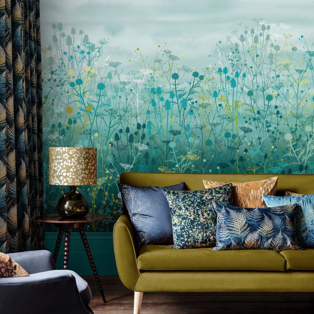 Tania's Garden Peacock Bespoke Mural by Clarissa Hulse