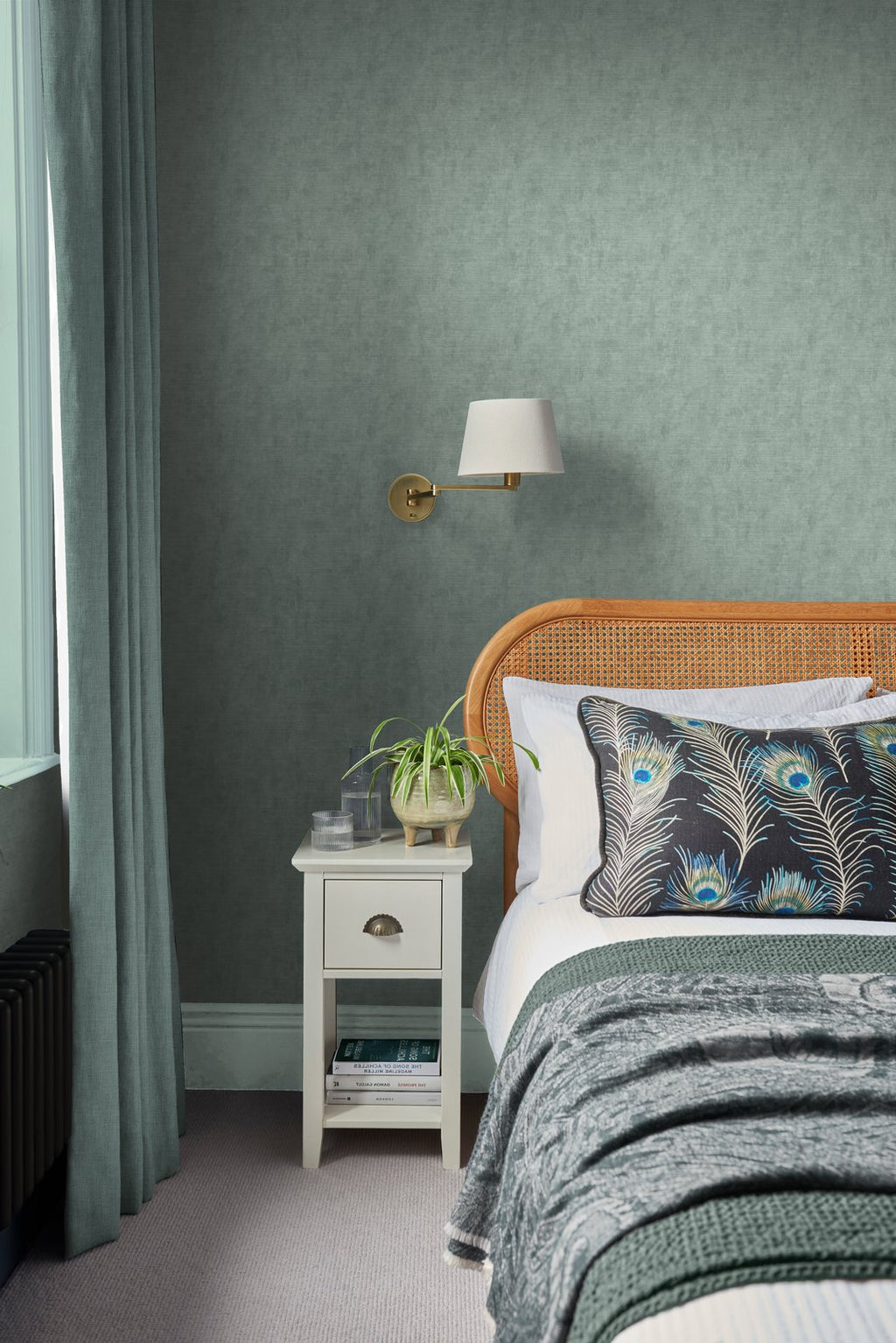Organdy Silk Duck Egg Wallpaper