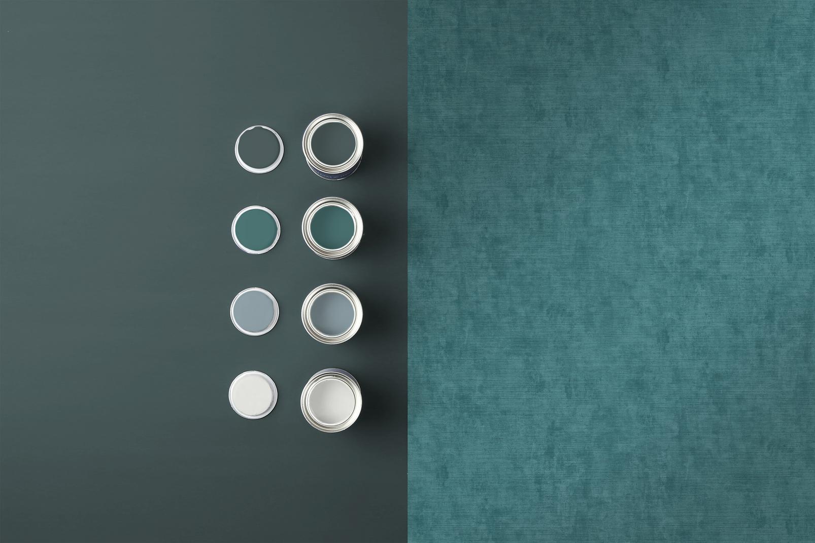 Organdy Silk Teal Wallpaper