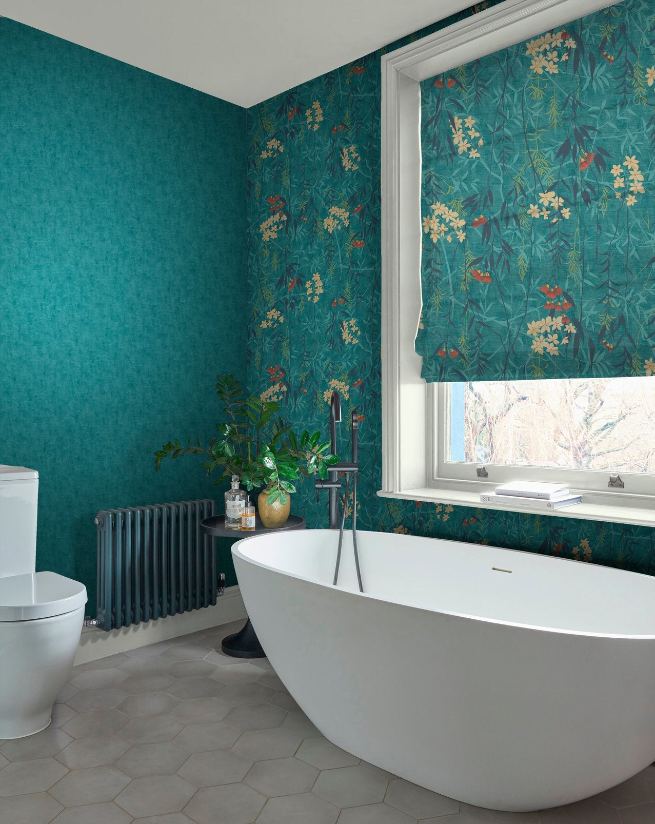 Organdy Silk Teal Wallpaper