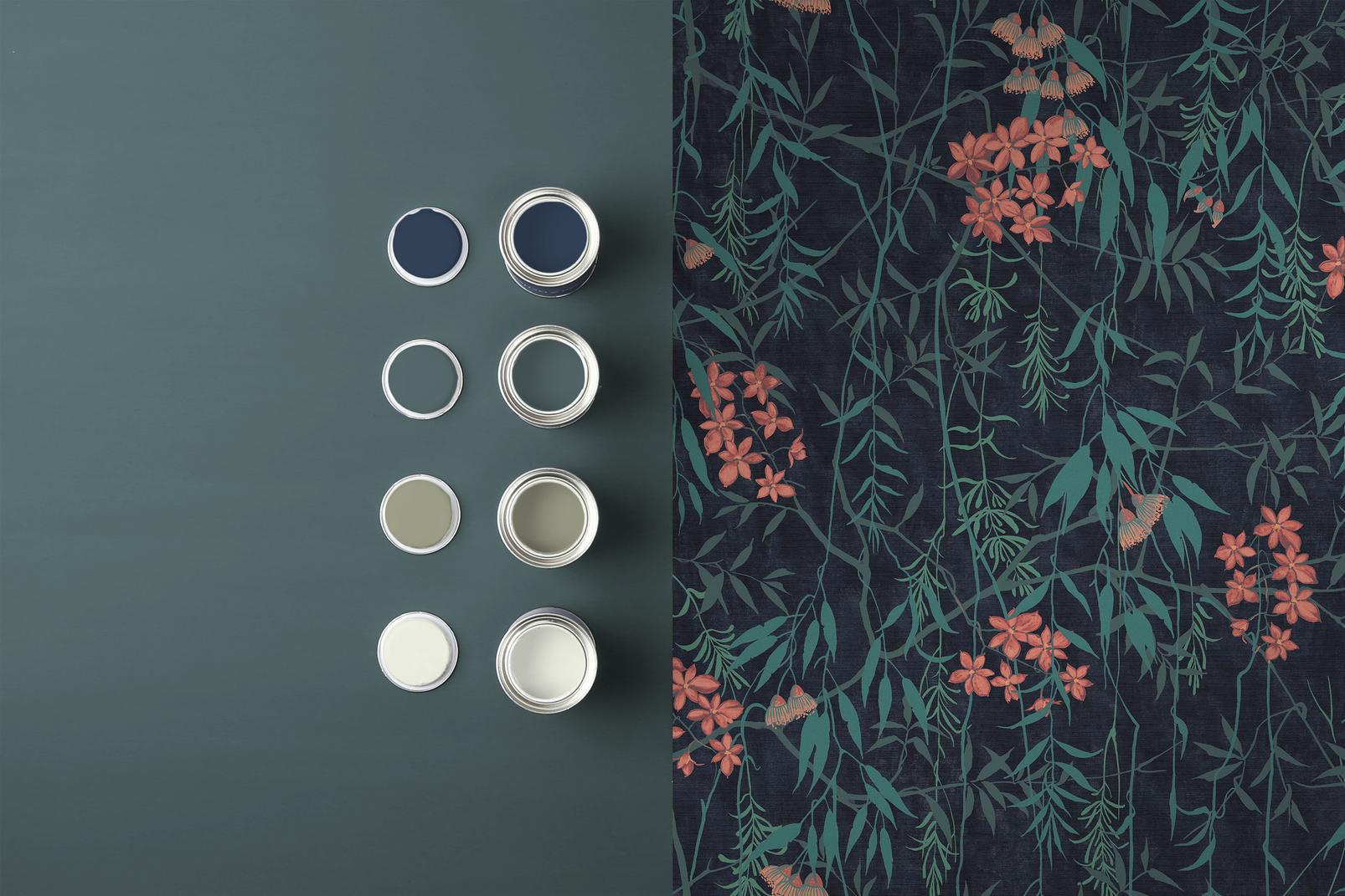 Obassia Silk Midnight Wallpaper