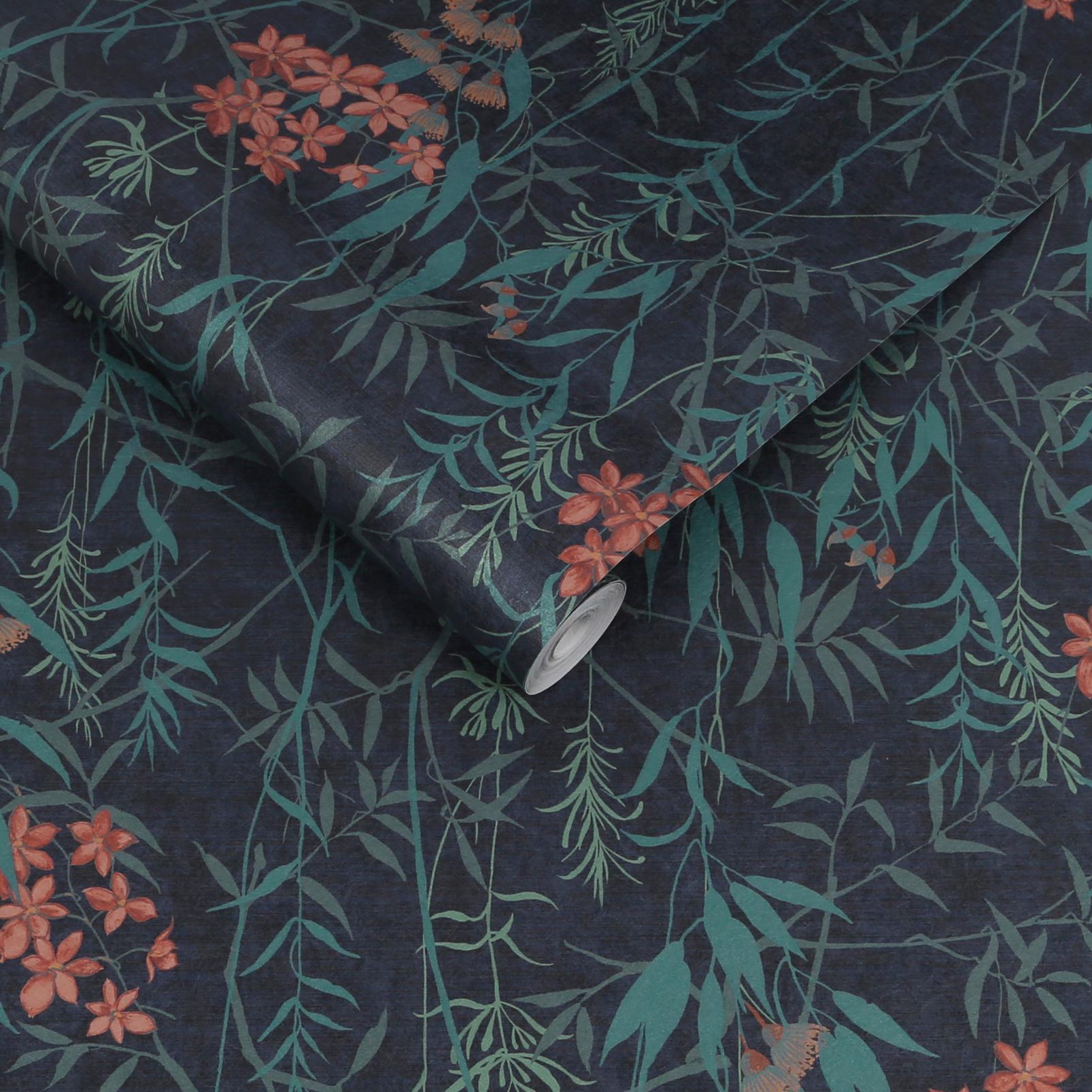 Obassia Silk Midnight Wallpaper