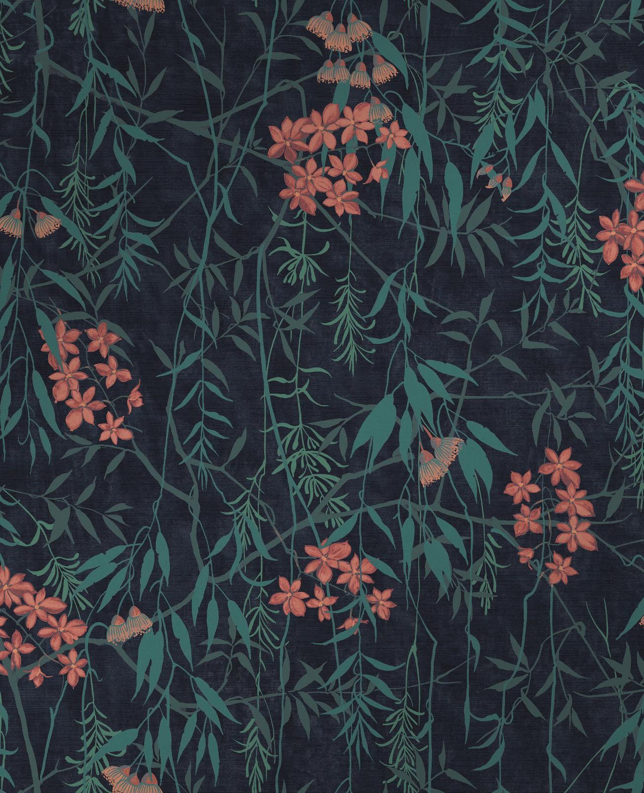 Obassia Silk Midnight Wallpaper