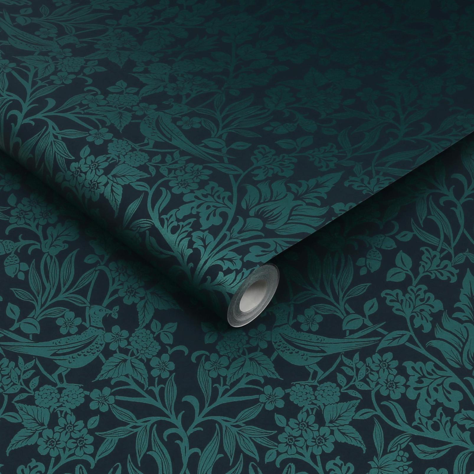 Hartley Damask Teal Wallpaper