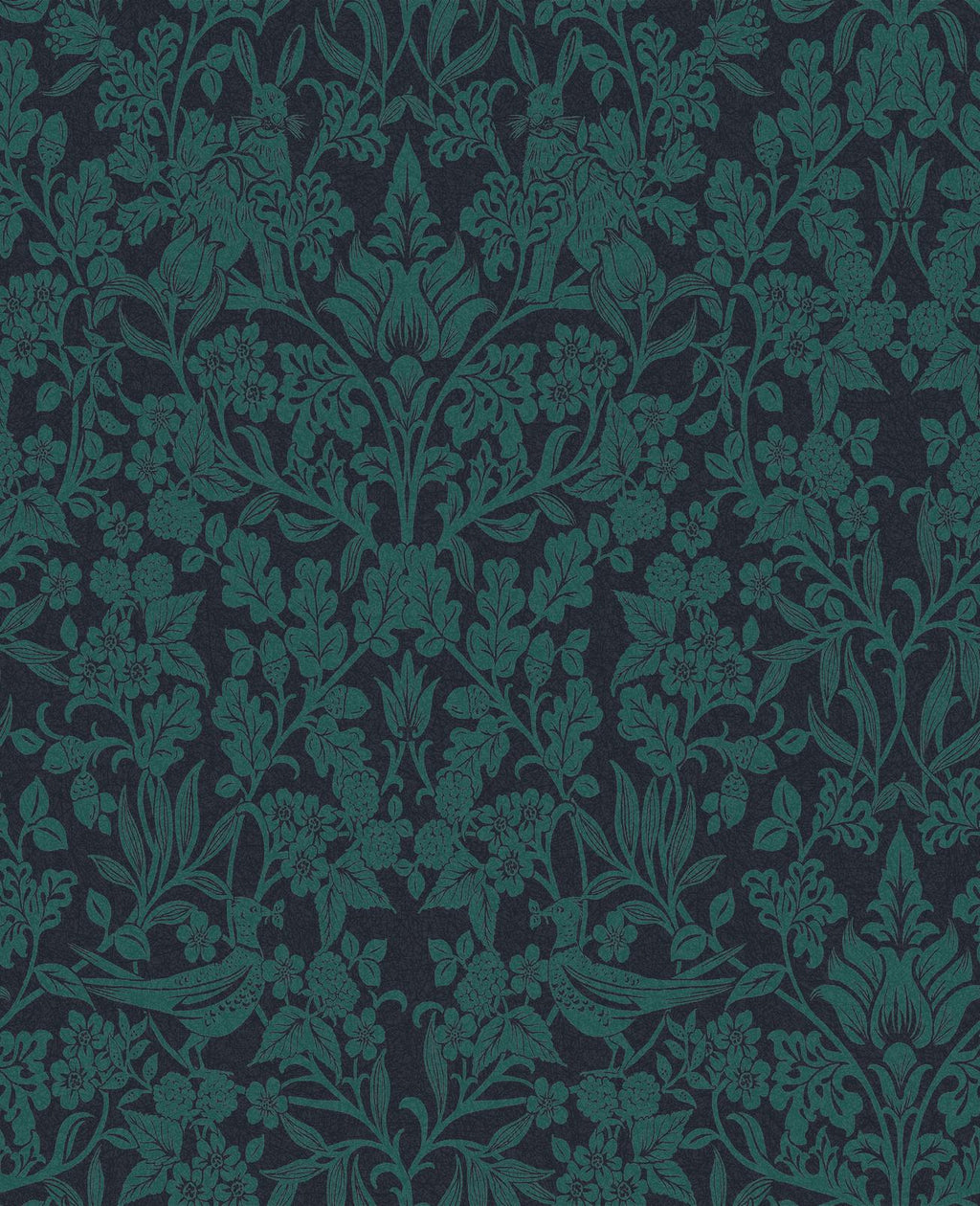 Hartley Damask Teal Wallpaper