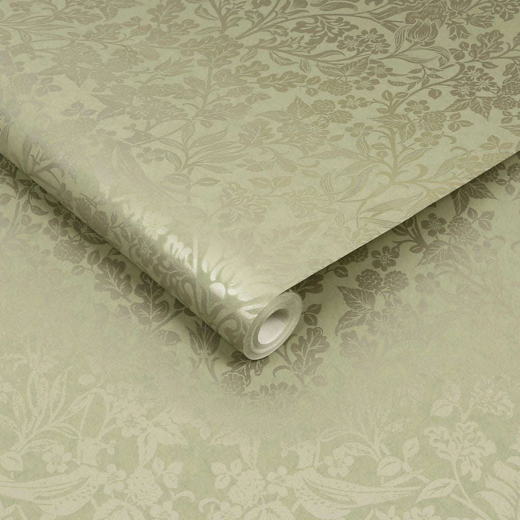 Hartley Damask Sage Wallpaper